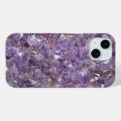 パープルアメジストジェムストーンカスタム Case-Mate iPhoneケース (裏面 (横))