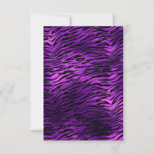 パープルアメジストタイガー白黒ミニマルアザ 招待状 (裏面)
