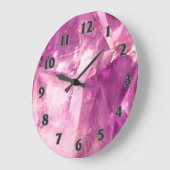 パープルアメジストデザイン ラージ壁時計 (傾斜)