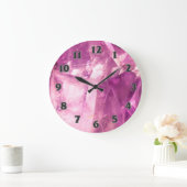パープルアメジストデザイン ラージ壁時計 (ホーム)