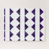 パープルアメジストトライアングルジェムストーン ジグソーパズル (横)