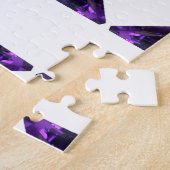 パープルアメジストトライアングルジェムストーン ジグソーパズル (側面)