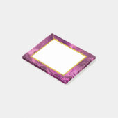 パープルアメジスト及び金ゴールド抽象芸術瑪瑙 ポストイット (アングル)