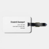 パープルアメジスト及び金ゴールド抽象芸術瑪瑙 ラゲッジタグ (裏面横)