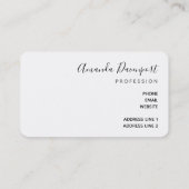 パープルアメジスト及び金ゴールド抽象芸術瑪瑙 名刺 (裏面)