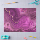 パープルアメジスト及び金ゴールド抽象芸術瑪瑙 薄葉紙 (クラフト)