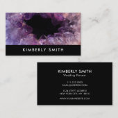 パープルアメジスト宝石の宝石黒プロフェッショナル 名刺 (正面/裏面)