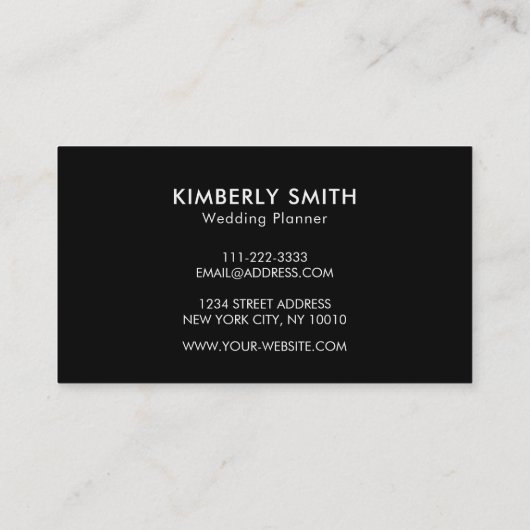 パープルアメジスト宝石の宝石黒プロフェッショナル 名刺 (裏面)