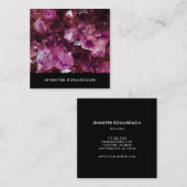 パープルアメジスト宝石の結晶プロフェッショナル スクエア名刺 (正面/裏面)