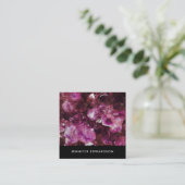 パープルアメジスト宝石の結晶プロフェッショナル スクエア名刺 (スタンド正面)