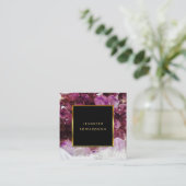 パープルアメジスト宝石の結晶プロフェッショナル スクエア名刺 (スタンド正面)