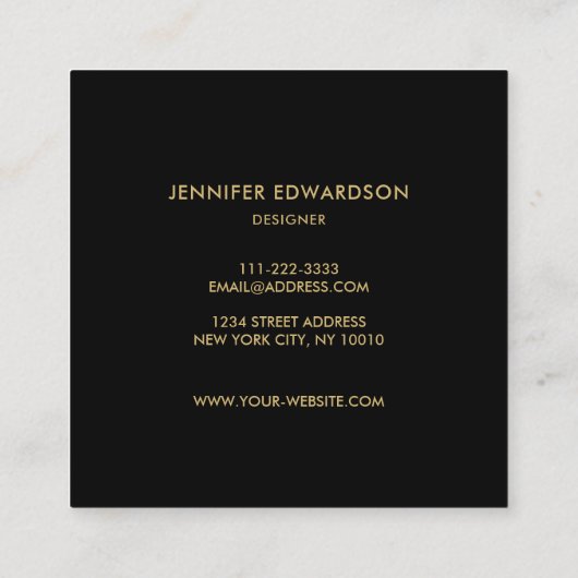 パープルアメジスト宝石の結晶プロフェッショナル スクエア名刺 (裏面)