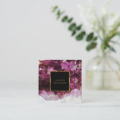 パープルアメジスト宝石の結晶プロフェッショナル スクエア名刺 (スタンド正面)