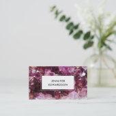 パープルアメジスト宝石の結晶プロフェッショナル 名刺 (スタンド正面)