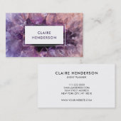 パープルアメジスト宝石ミネラルプロフェッショナル 名刺 (正面/裏面)