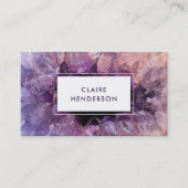 パープルアメジスト宝石ミネラルプロフェッショナル 名刺 (正面)