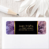 パープルアメジスト宝石金ゴールドプロフェッショナル ラベル (インサイチュ)