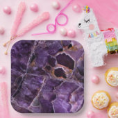 パープルアメジスト水晶 ペーパープレート (パーティー)