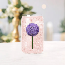 パープルアリウム開花フローラ ガラス缶