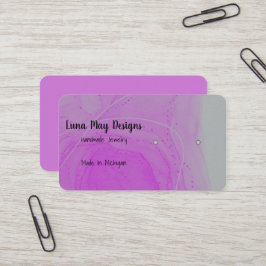パープルアルコールインクジュエリー名刺 名刺
