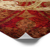 パープルアルパカスアンバーフクロウのアートポスター ポスター (角)