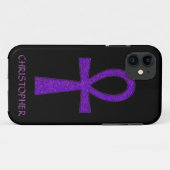 パープルアンクiPhone 5ケース Case-Mate iPhoneケース (裏面(横))
