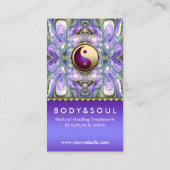 パープルアンゲリックエネルギーヒーリングホリスティックニューエイジ 名刺 (裏面)