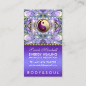 パープルアンゲリックエネルギーヒーリングホリスティックニューエイジ 名刺 (正面)