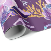パープルアンダーザシーグリッター ラッピングペーパー (ロールコーナー)
