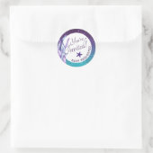 パープルアンダーザシーテーマパーティー招待されました ラウンドシール (バッグ)