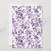 パープルアンティークチノイスリーバースデーパーティー 招待状 (裏面)
