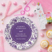 パープルアンティークチノ結婚イスリー ペーパープレート (パーティー)