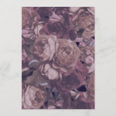 パープルアンティークバラヴィンテージウェディング招待状 招待状 (裏面)