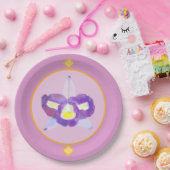 パープルアンドイエローオーキッド紙プレート ペーパープレート (パーティー)