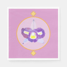 パープルアンドイエローオーキッド紙