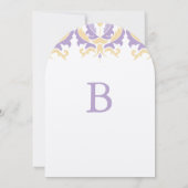 パープルアンドイエローダマスクウェディング招待状 招待状 (裏面)