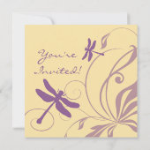 パープルアンドイエロートンボ結婚式招待状 招待状 (裏面)