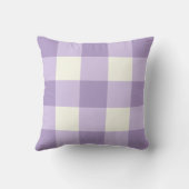 パープルアンドクリームジンガムチェック装飾用クッション クッション (裏面)