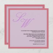 パープルアンドコーラル結婚式招待状 招待状 (正面/裏面)