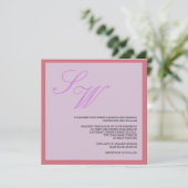 パープルアンドコーラル結婚式招待状 招待状 (スタンド正面)