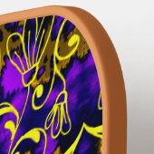 パープルアンドゴールデンアールデコスタイル ピックルボールラケット (左詳細)