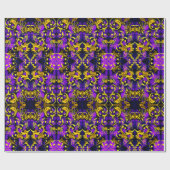 パープルアンドゴールデンアールデコスタイル ラッピングペーパー (フラット)