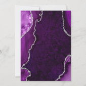 パープルアンドシルバーアガテマーブル婚約パーティ 招待状 (裏面)