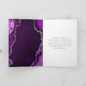 パープルアンドシルバーアゲートハッピーバースデー カード (内部)