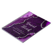 パープルアンドシルバーアゲート誕生日ゲストブック ノートブック (左側)