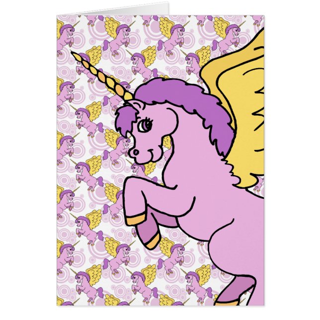 パープルアンドピンクユニコーンデザイン (正面)