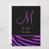 パープルアンドブラックタイガー結婚式招待状 招待状 (裏面)