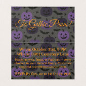 パープルアンドブラックパンプキンスパーティの招待状 (内部フラット)