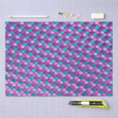 パープルアンドブルーグラデーショングリッターマーメイドはかりで測 薄葉紙 (クラフト)