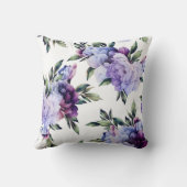 パープルアンドブルージャイアントピーニー装飾用クッション クッション (裏面)